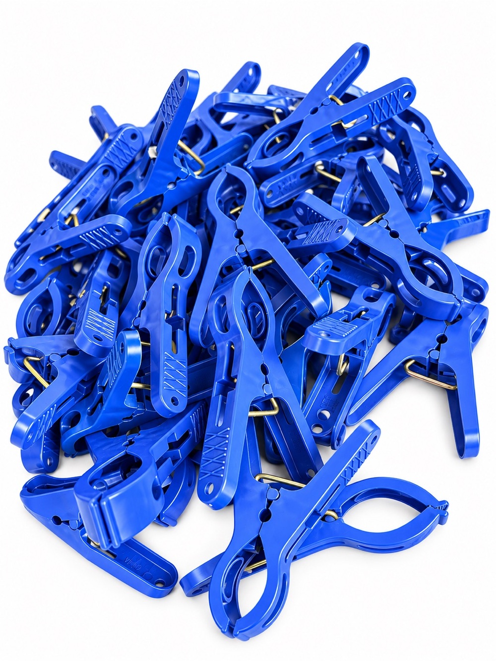 37 Pack Blue Plastic Clothespins, Hanger Heavy Duty Clothes Pins Clips, Crafts